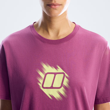 Women's Sketched Blocks Essential Tee - Purple