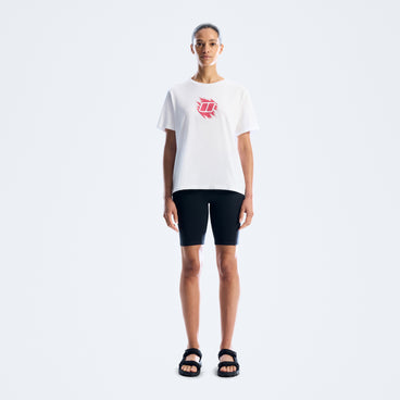 Women's Sketched Blocks Essential Tee - White