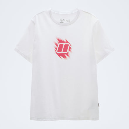 Women's Sketched Blocks Essential Tee - White