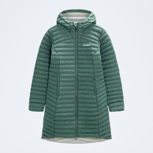 Women's Nula Micro Synthetic Insulated Long Jacket - Light Green