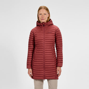 Women's Nula Micro Synthetic Insulated Long Jacket - Red