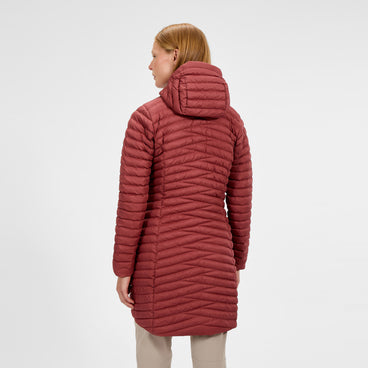 Women's Nula Micro Synthetic Insulated Long Jacket - Red