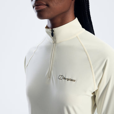 Women's 24/7 Half Zip Long Sleeve Tech Tee - Grey