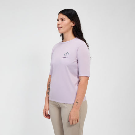Women's Coneflower Short Sleeve Tee - Purple