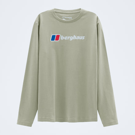 Men's Berghaus Big Logo Long Sleeve Tee - Green
