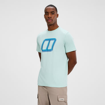 Men's Glitched Blocks Tee - Green