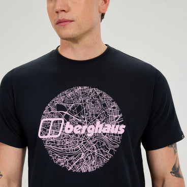 Men's Map Of The Toon Tee - Black