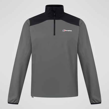 Men's Terrain Trek Half Zip Jacket - Grey/Black