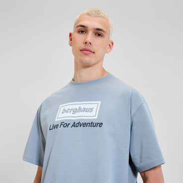 Unisex Adventure Tour Tee - Grey Blue