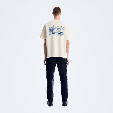 Men's Geo Mountain Tee - Cream