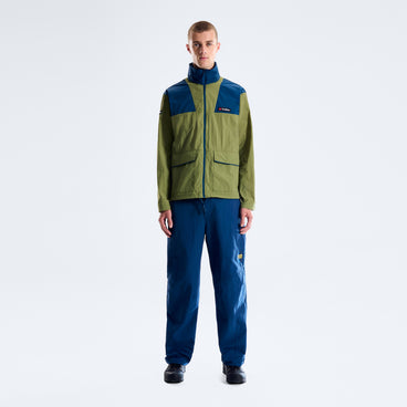 Men's Trango Mountain Windbreaker - Green/Dark Blue