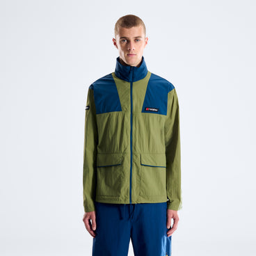 Men's Trango Mountain Windbreaker - Green/Dark Blue