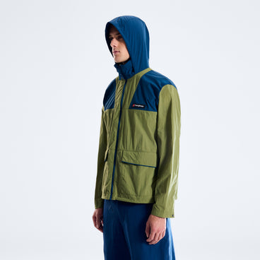 Men's Trango Mountain Windbreaker - Green/Dark Blue