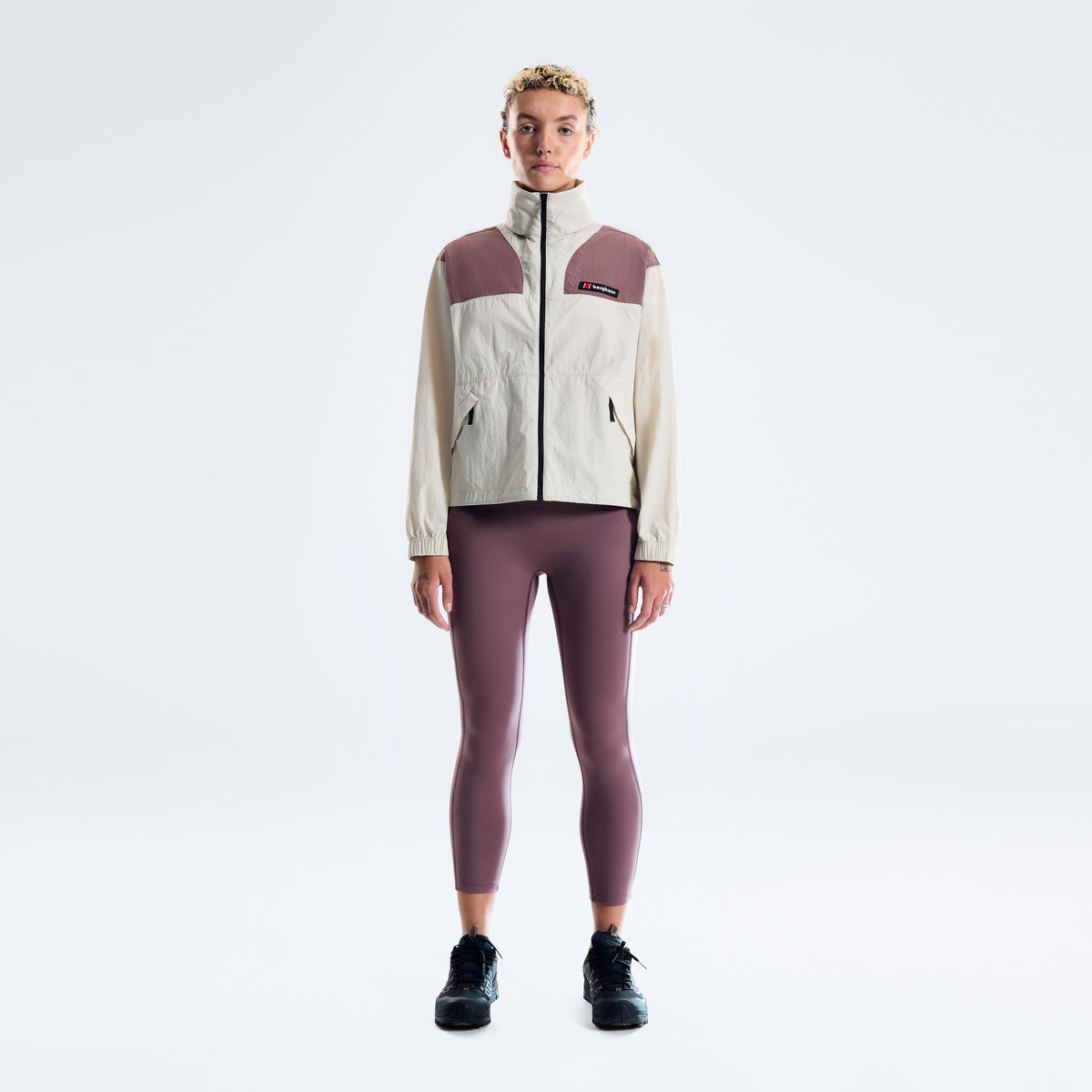 Women's Trango Mountain Windbreaker - Light Brown/Light Blue